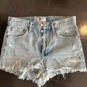 AGolde distressed denim shorts